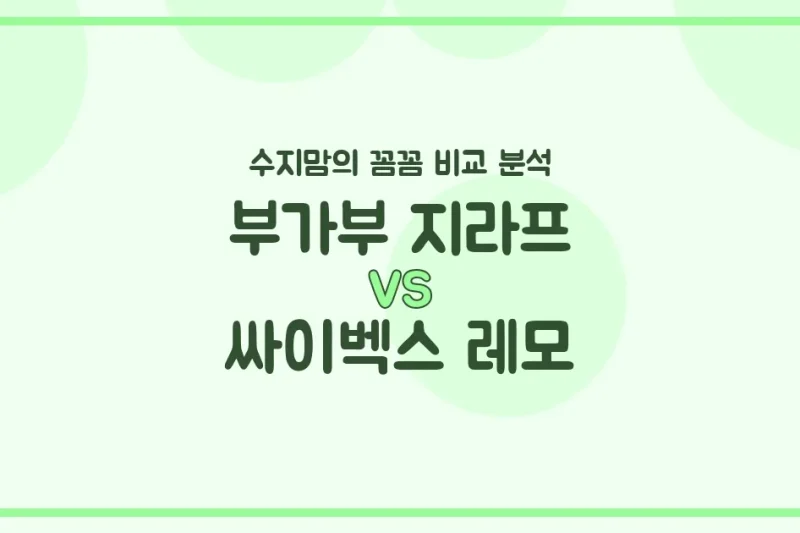 육아맘 찐비교! 부가부 지라프 vs 싸이벡스 레모 식탁의자, 어떤 게 더 좋을까?