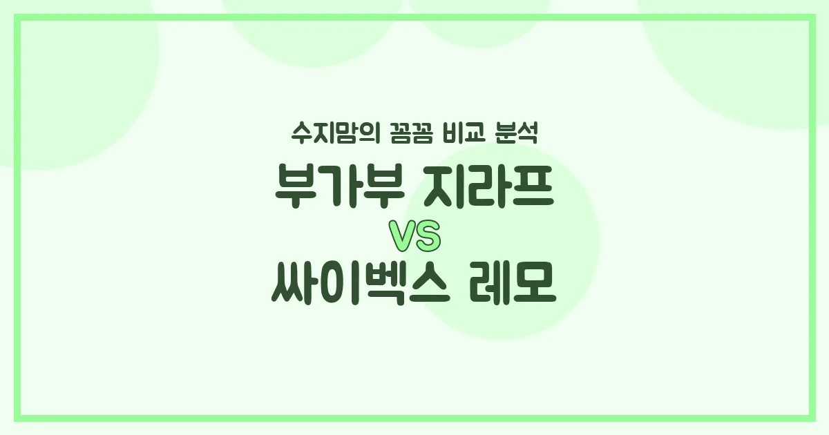 육아맘 찐비교! 부가부 지라프 vs 싸이벡스 레모 식탁의자, 어떤 게 더 좋을까?