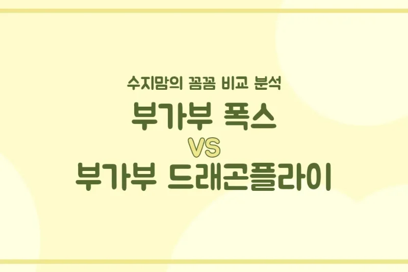 부가부 폭스5 vs 드래곤플라이, 현명한 수지맘의 유모차 선택 가이드!
