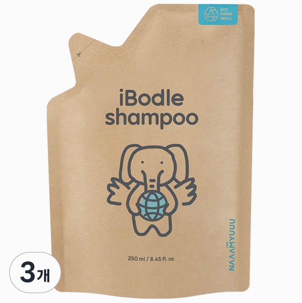 아이보들 유아 샴푸 리필, 250ml, 3개 추천 이미지