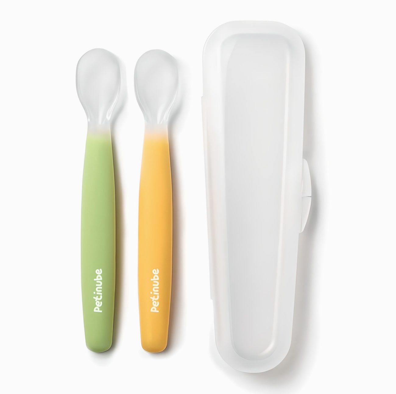 쁘띠누베 국내 제조 실리콘 이유식스푼, GREEN + YELLOW, 1세트 실사용 솔직 후기