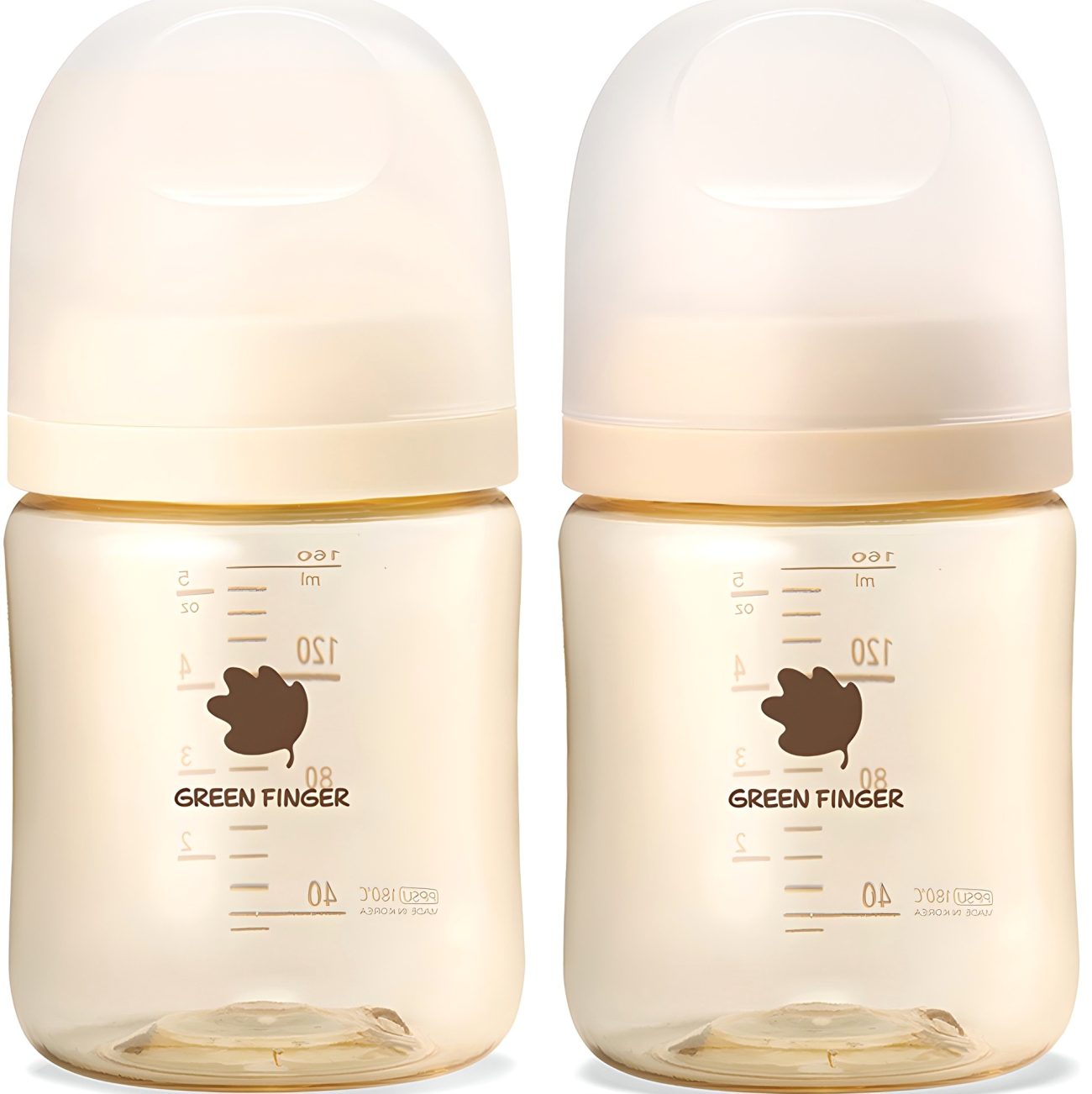 베베그로우 PPSU 노꼭지 젖병 트윈팩, 크림 + 베이지, 160ml, 1세트 추천 이미지