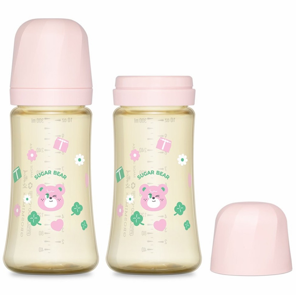 그로미미 노티드 PPSU 슈가베어 젖병 트윈팩, 스트로베리, 300ml, 1개 실사용 솔직 후기