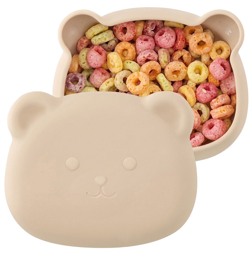 아띠래빗 국내제조 아기 곰 흡착볼 + 뚜껑 세트, 크림베이지, 1개 추천 이미지