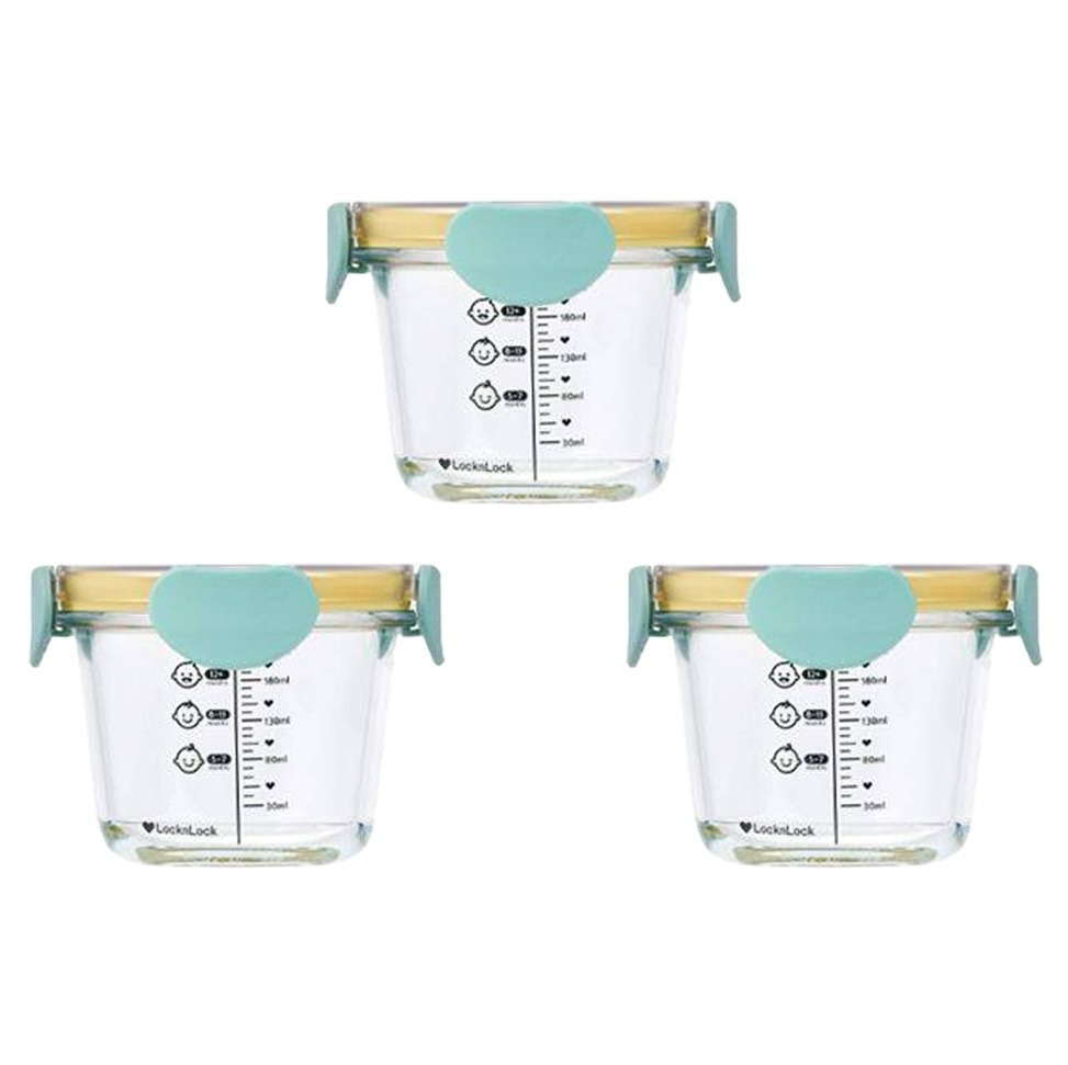 락앤락 리틀럽 디어 밀폐캡 원형 이유식 용기, 260ml, 스카이블루, 3개 실사용 솔직 후기