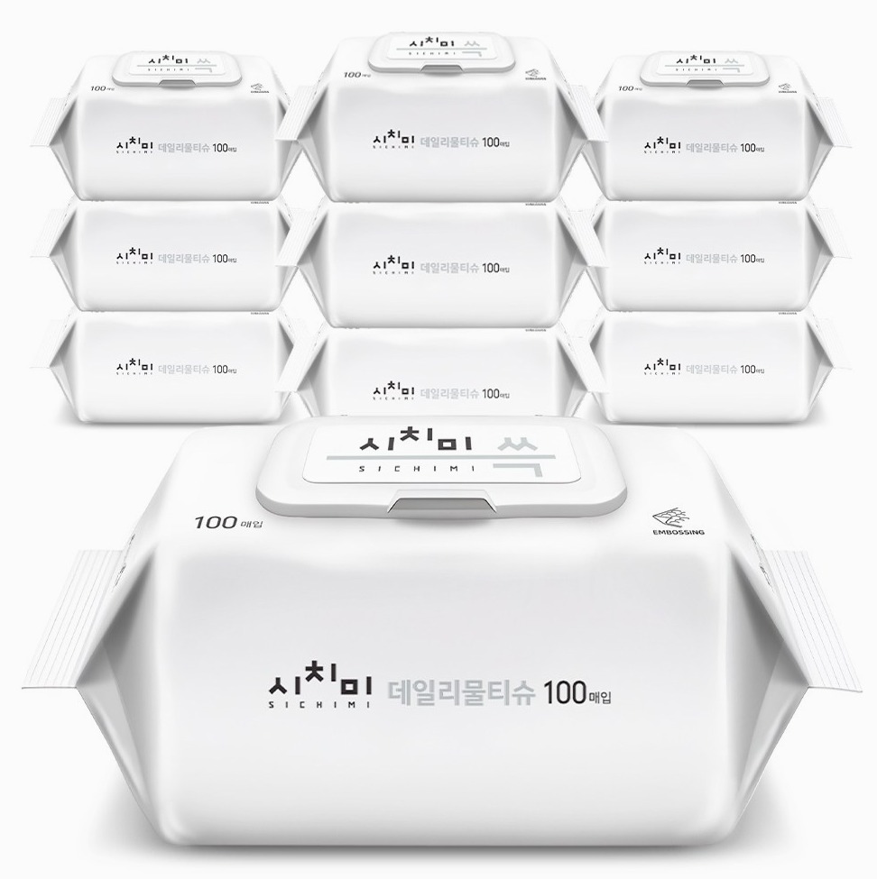 시치미 쓱 데일리 물티슈 캡형, 50g, 100개입, 10개 실사용 솔직 후기