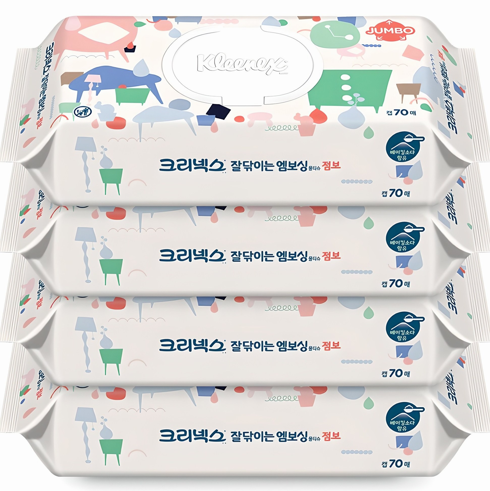 아기 물티슈 유목민 탈출! 가성비와 성분 다 잡은 추천 리스트 Top 4` 4 크리넥스 엠보싱 물티슈