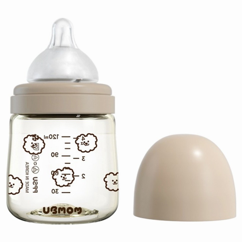 유비맘 시그니처 PPSU 배앓이방지 젖병 + 젖꼭지 세트, 초코, 120ml, 1개 실사용 솔직 후기