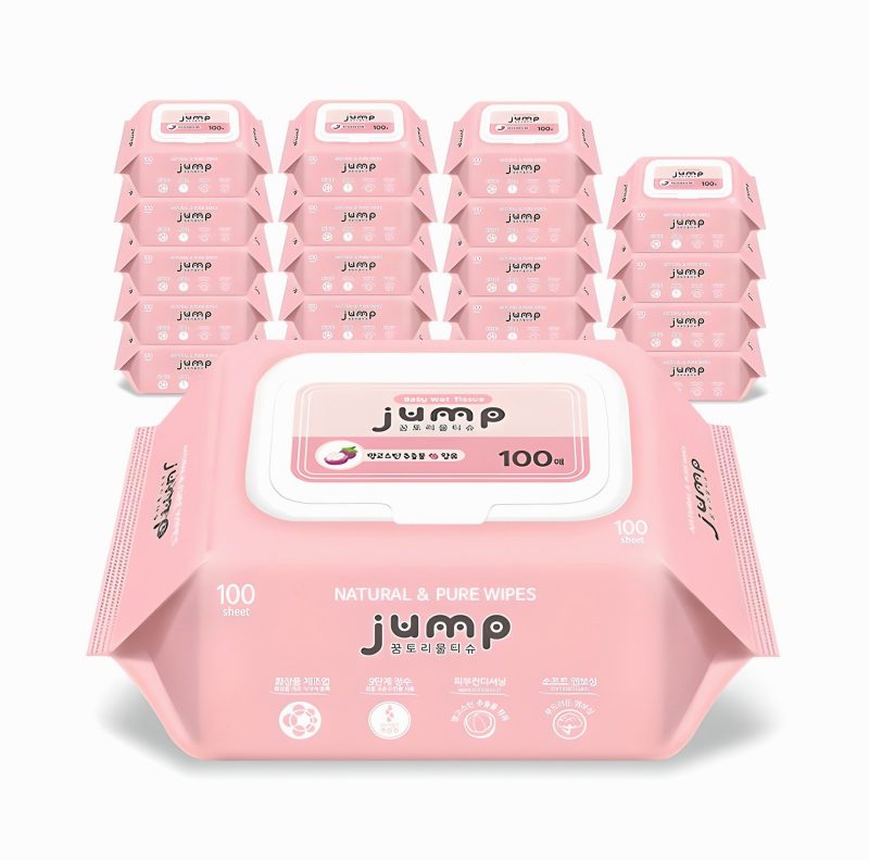 20팩에 이 가격 실화? 꿈토리 넉넉한 점프 아기물티슈 깐깐 리뷰