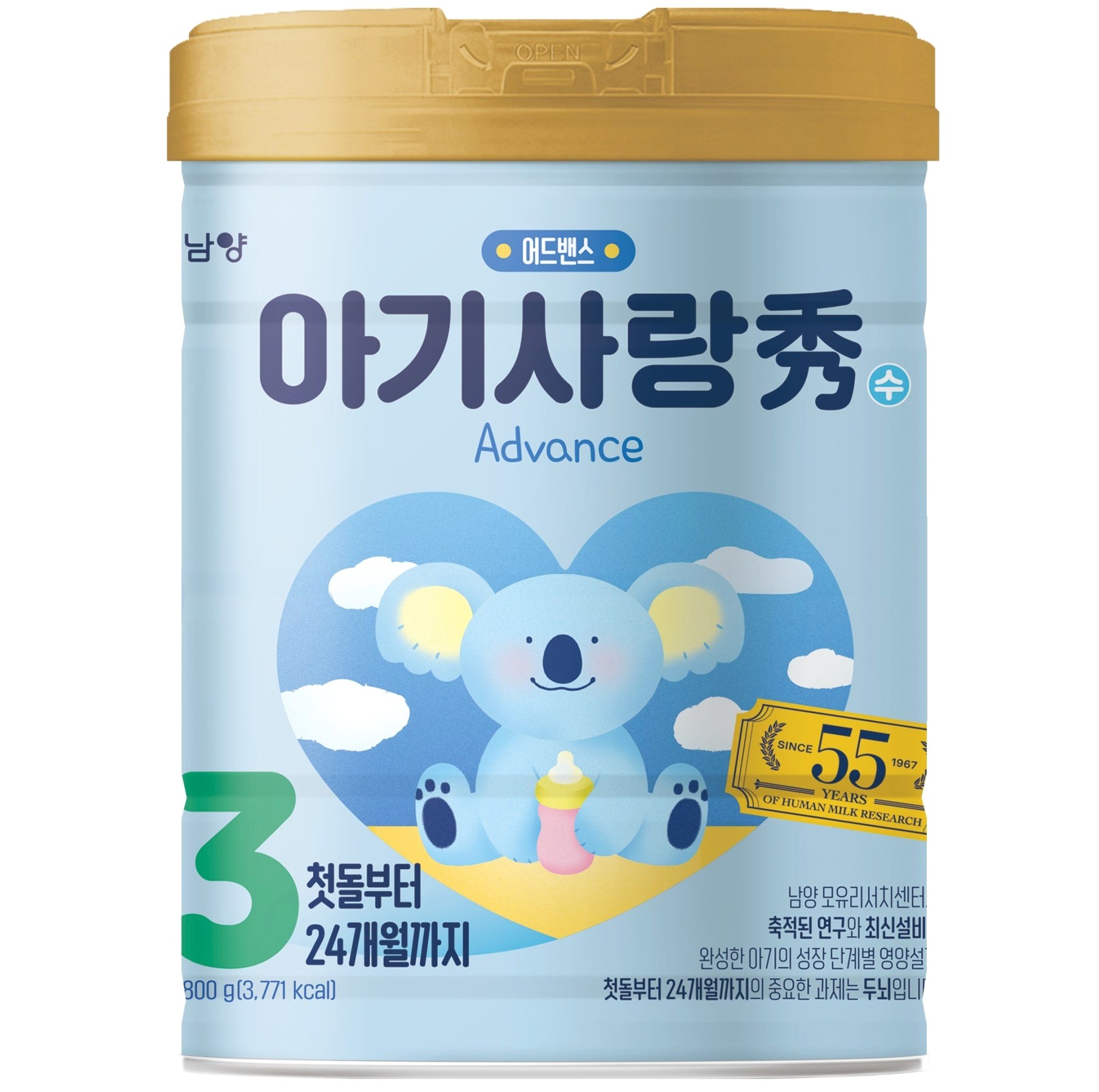 아기사랑수 12~24개월 어드밴스 분유 3단계, 800g, 1개